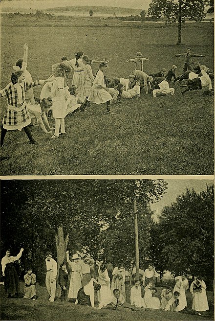 Advancing statues, social mixers and games (1920) Social games and group dances; (1920) (14576663069).jpg
