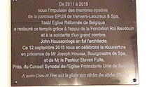 Plaque officielle de l'inauguaration du 12 septembre 2015