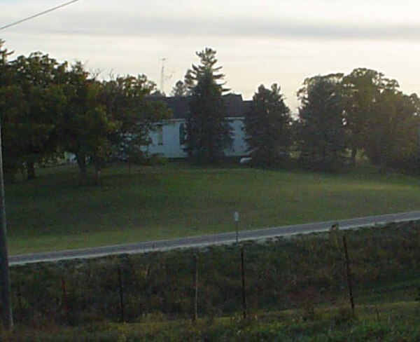 The former Saint Joseph's Prairie Church in Washington Township, Dubuque County, Iowa. The parish ceased being active in 1989, and the parish church w