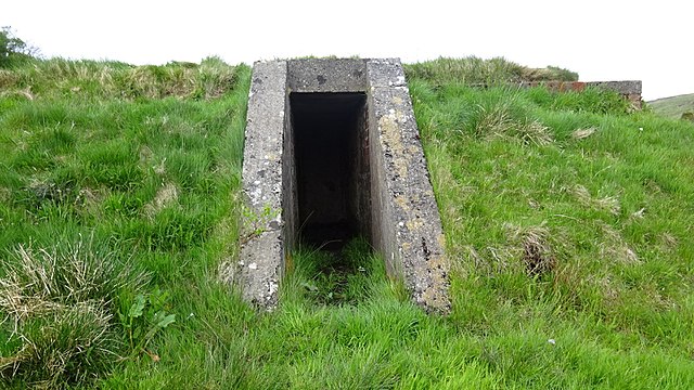 The entrance to the Auchenreoch Muir 'Starfish' decoy control bunker.