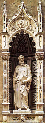 Saint Mark, 1411–1413, by Donatello (Orsanmichele, Florence)