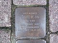 der Stolperstein für David Kahn