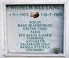 Grabstein Wilhelm Bill Lang (1905 - 1989) am Friedhof der Ortschaft StromboliVorlage:En