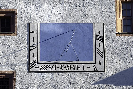 Sundial at Augustusburg Castle, Ore Mountains