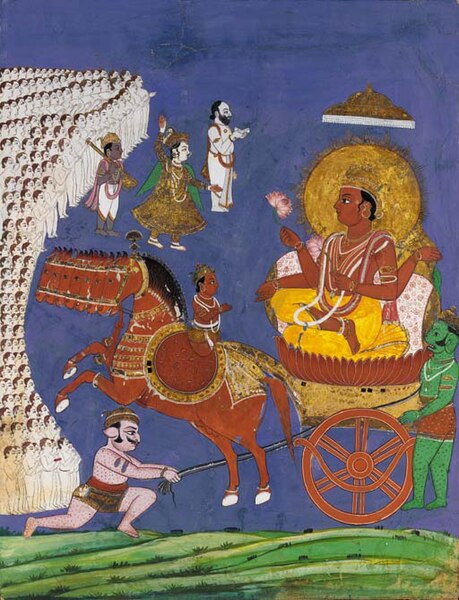 Painting of the god Surya, 19th century