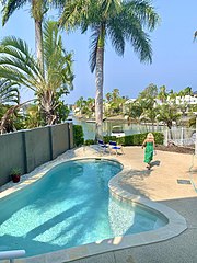 Swimming pool of Terraced house in Sanctuary Cove, Queensland.jpg