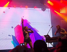 Sylvan Esso performing in Hamburg, Germany, in 2015