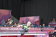 Deutsch: Beachhandball bei den Olympischen Jugendspielen 2018; Tag 4, 9. Oktober 2018; Mixed, Spiel um Bronze, Frauen – Sabina Šurjan (SRB) Vs Su Pei-ling (TPE) 3:0 English: Table tennis at the 2018 Summer Youth Olympics at 9 October 2018 – Mixed Bronze Medal Match, Women – Sabina Šurjan (SRB) Vs Su Pei-ling (TPE) 3:0