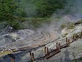 玉川温泉湯の花採取光景