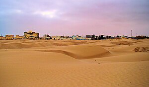 Tarfaya - a paisagem urbana e as dunas de areia