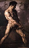 Estudio de desnudo masculino (c. 1820), de Théodore Géricault. Museo Bonnat de Bayona (Francia).