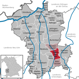 Kaart van Thannhausen