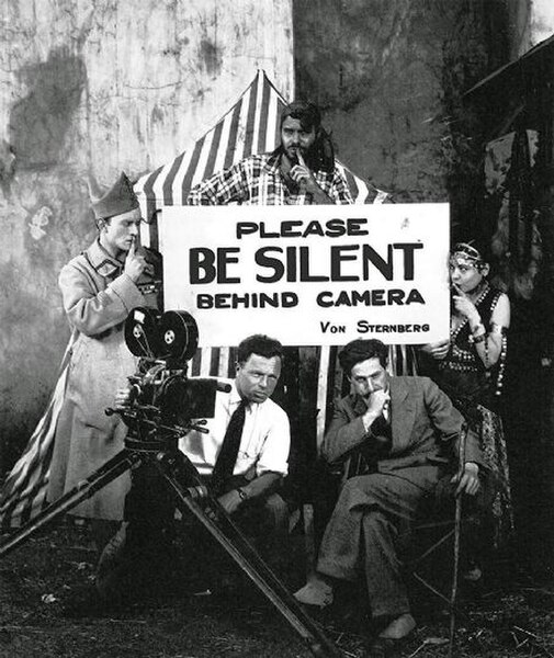 The Exquisite Sinner (1926 film). M-G-M studios set. Director von Sternberg seated (right).