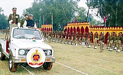 Nitish Kumar as the Railway Minister inspecting the Guard of Honour at the Investiture Parade of Railway Protection Force (RPF) in Delhi on 16 December 2003 The Railway Minister Shri Nitish Kumar inspecting the Guard of Honour at the Investiture Parade of Railway Protection Force (RPF) in Delhi on December 16, 2003.jpg