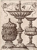 Trei cupe renascentiste decorate cu godroane, 1520-1525