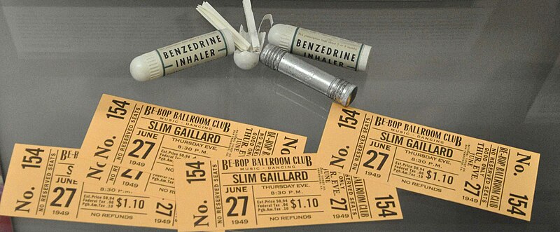 File:Tickets and benzedrine tubes linked to Jack Kerouac's life.JPG