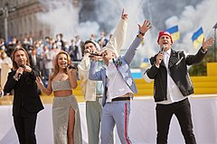 Выступление Позитива, Олега Винника, Тины Кароль, Потапа на концерте в честь Дня независимости Украины в 2020 году