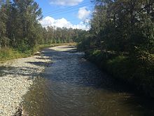 The Tolt River, from the trail bridge over it in Tolt MacDonald Park, in Carnation, Washington Tolt River 2.jpg