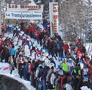 La Transjurassienne annual cross-country skiing competition in France and Switzerland