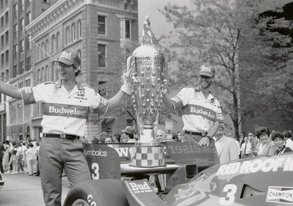 Truesports victory parade in Columbus, Ohio. Trueman was too ill to attend.