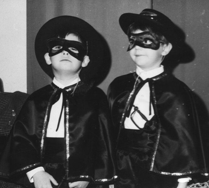 File:Two children dressed as Zorro, (1968), Carnival party, Copparo (Ferrara), Italy.jpg