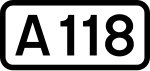 A118 road shield