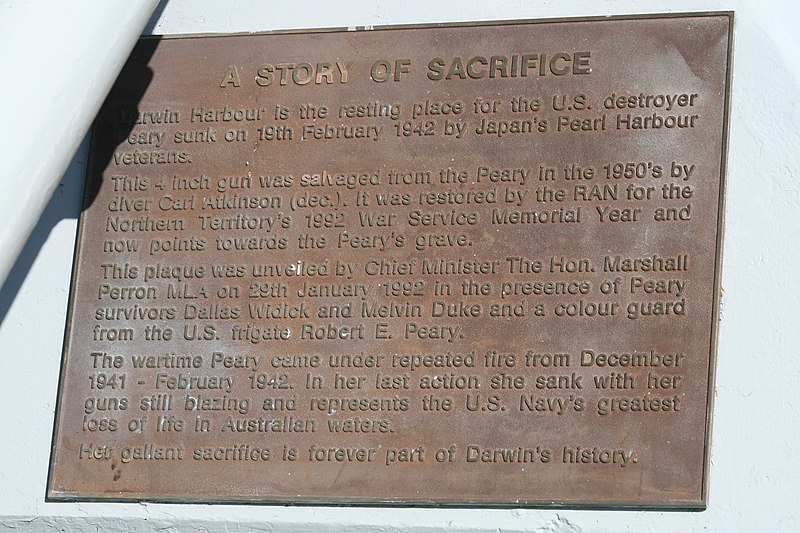 File:USS Peary Plaque Darwin.JPG