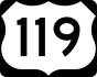 Amerikaanse Route 119-markering