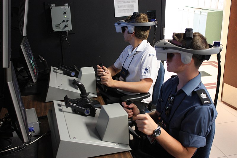 File:US Navy 110707-N-CQ687-002 Sea Cadets from Australia and the United Kingdom operate a console of the rigid-hull inflatable boat.jpg