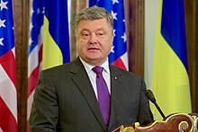 Ukrainian President Poroshenko Addresses Reporters at a News Conference with Secretary Kerry at the Bankova in Kyiv (27534976423).jpg