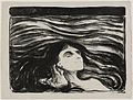 Auf den Wellen der Liebe. Lithografie, 1896, 31 × 42 cm, Detroit Institute of Arts