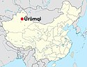 Location map of Ürümqi.