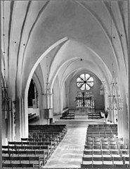 Interiör efter restaureringen 1958-60.