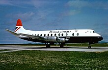 Vickers Viscount der British Airways im Jahr 1975