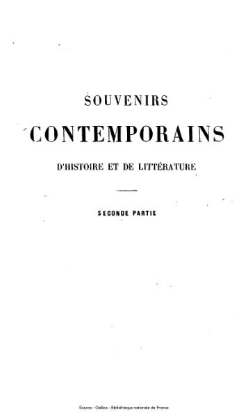 File:Villemain - Souvenirs contemporains d’histoire et de littérature, tome 2.djvu