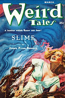 Brennan's novelette Slime was the cover story in the March 1953 Weird Tales