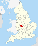 Location map of West Midlands (county).