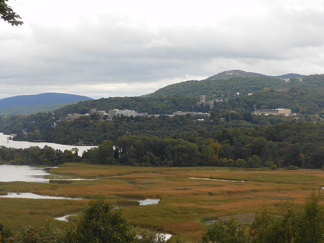 View of West Point from the eastern shore of the Hudson River