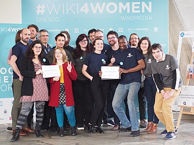 Part of the Wiki4women team (an editathon to reduce the gender gap at UNESCO)