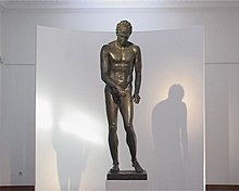 La statue en bronze d'Apoxyomène, découverte sous les eaux de l'Adriatique près de Vele Orjule en Croatie.