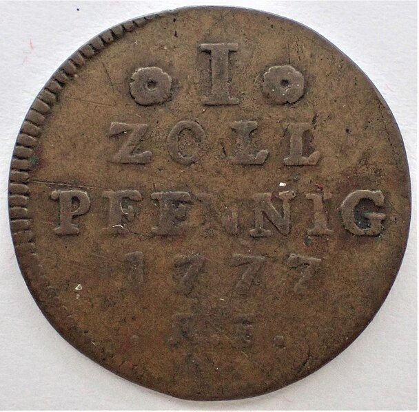 File:Zollpfennig Hessen 1777 Rv.JPG