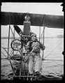 "The good old days of aviation." Commander H.C. Richardson, crack U.S. Navy flyer, at the controls of a 1915 model Curtiss seaplane which he took on its maiden flight today on the Potomac at LCCN2016888684.jpg