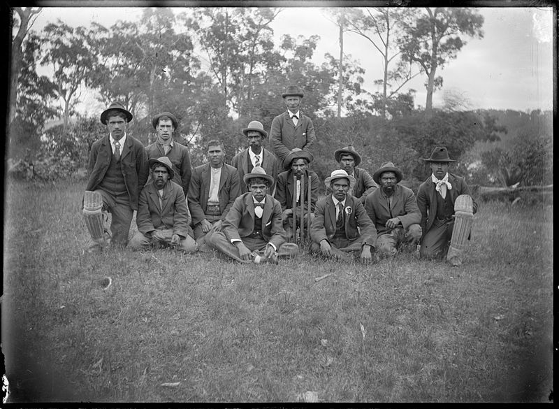 File:(The Wallaga Lake Aboriginal cricket team with Mr Hockey) (William Henry Corkhill) (15998723793).jpg