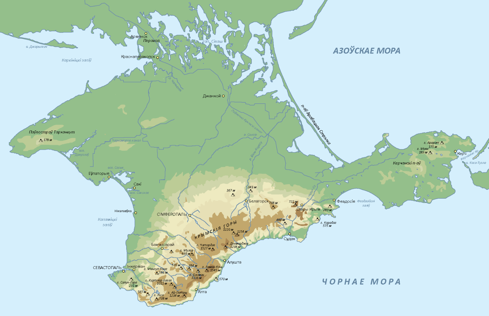 Крымские горы на контурной карте. Физическая карта Крыма крымские горы. Крымский полуостров физическая карта. Карта рельефа Крыма. Крымский полуостров физ карта.