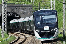 Tren eléctrico de la serie 2020 en la línea Den'entoshi