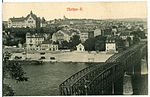 Миниатюра для Файл:10961-Meißen-1909-Eisenbahnbrücke und Meißen Rechts-Brück &amp; Sohn Kunstverlag.jpg