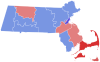 1958 Massachusetts gubernur hasil pemilihan peta oleh county.svg