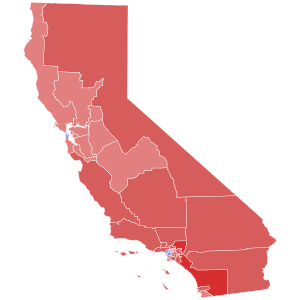 1966 California gubernatorial election by Congressional District.svg