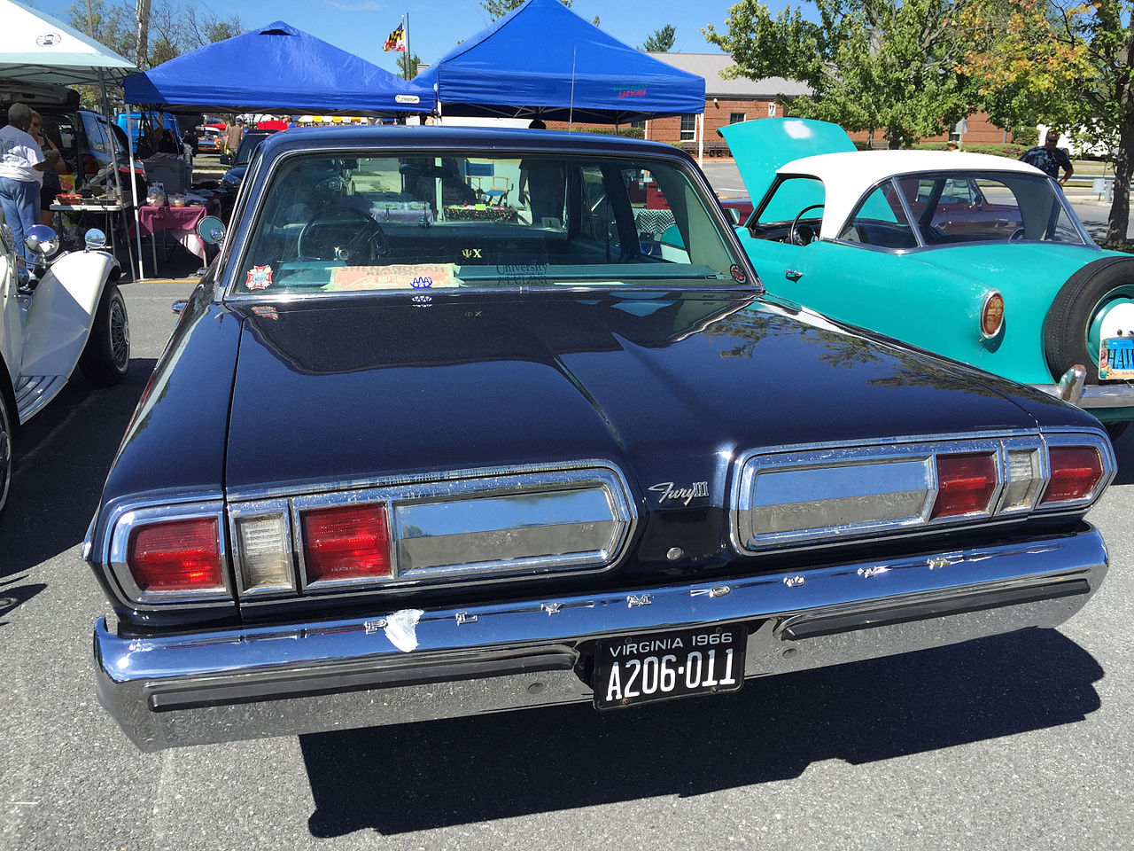 Image of 1966 Plymouth Fury III sedan at 2015 MD-MVA show 2of4