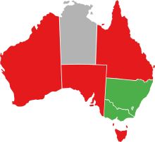 1984 Australian Senator Terms referendum - State majorities.svg